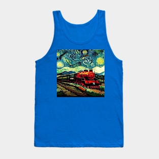 Starry Night Wizarding Express Train Tank Top